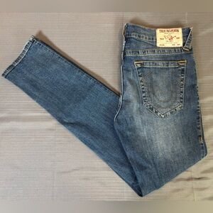 True Religion Rocco Relaxed Skinny Jeans Mens 34 Blue Stretch Designer Denim